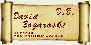 David Bogaroški vizit kartica